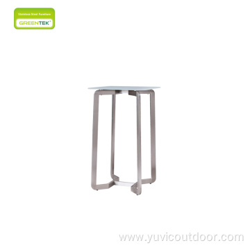 Brushed Finish Square Outdoor BarTtable